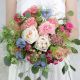 Букет невесты в свадебном стиле из роз, нигеллы и озатамнуса