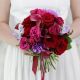 Букет невесты марсала с каллами и розами