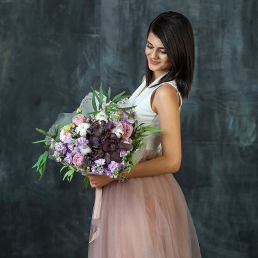 Букет с эвкалиптом и базиликом Деньги в дом. Серия Магия денег