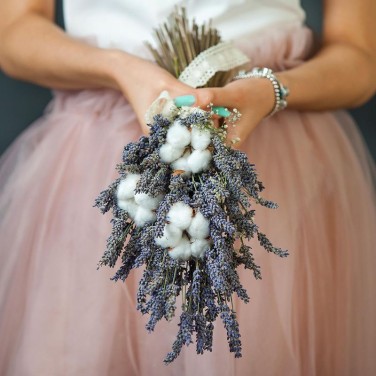 Букет из лаванды и хлопка Счастливый дом. Серия Магия успеха