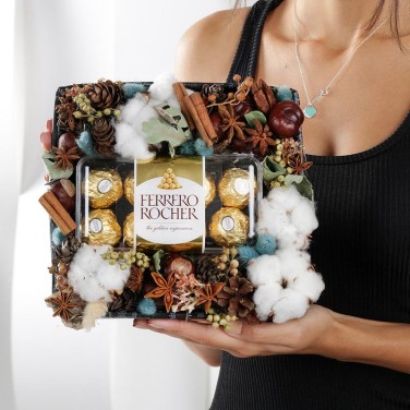 Коробка из хлопка, каштанов и Ферерро Роше
