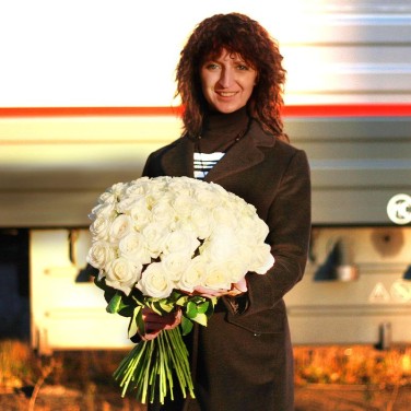 Букет из 51 белой розы