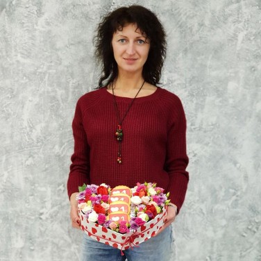 Сердце из роз, тюльпанов Дарю тебе море Лайков!