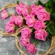 Букет сердце из розовых роз