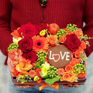 Композиция любви с печеньем Love