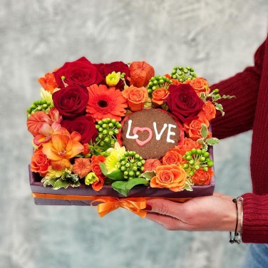 Композиция любви с печеньем Love