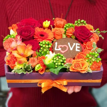 Композиция любви с печеньем Love