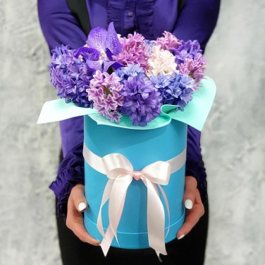 Коробка с цветами Ароматный десерт