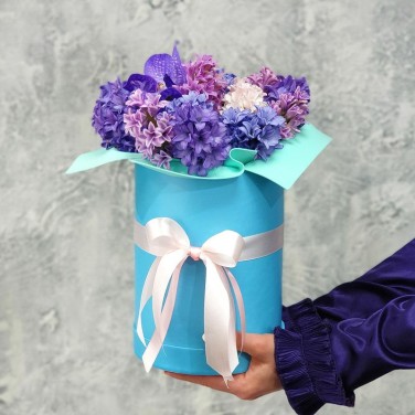 Коробка с цветами Ароматный десерт