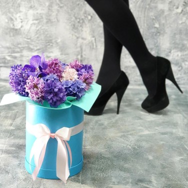 Коробка с цветами Ароматный десерт