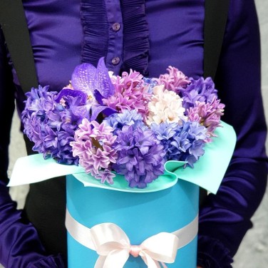 Коробка с цветами Ароматный десерт