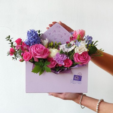 Розовая композиция Весеннее настроение