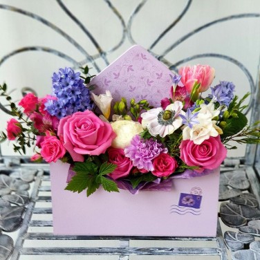 Розовая композиция Весеннее настроение