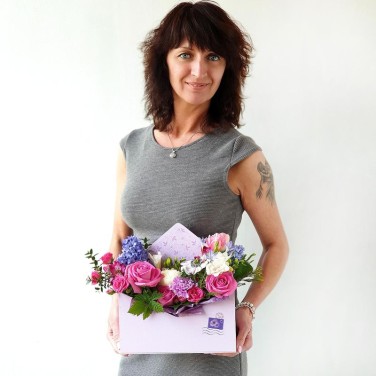 Розовая композиция Весеннее настроение