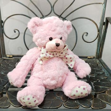 Игрушка медведь розовый 25 см