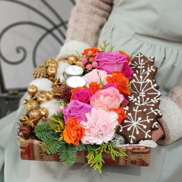 Композиция с печеньями Зимняя сказка