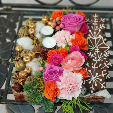 Композиция с печеньями Зимняя сказка