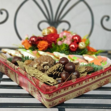 Новогодняя композиция с пряниками-ёлочками