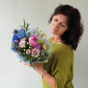 Летний букет Милаш с пионом