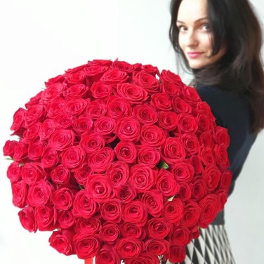 101 красная роза