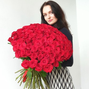 101 красная роза