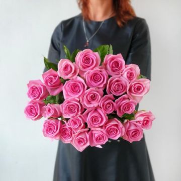 Букет из 25 розовых роз Скучаю по Тебе