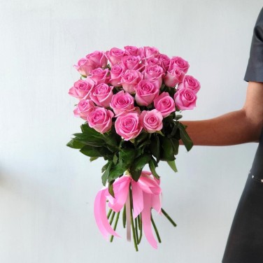 Букет из 25 розовых роз Скучаю по Тебе