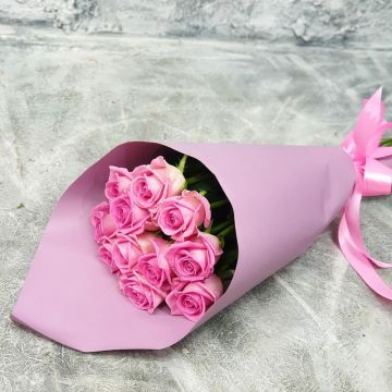 Букет из 11 розовых роз Женственная