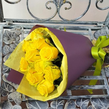 Букет из 11 желтых роз Солнечный день