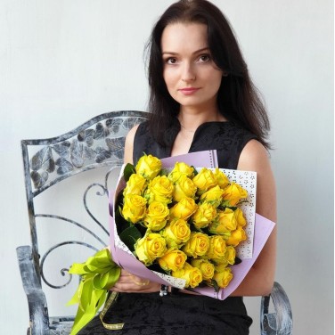 Букет из 25 желтых роз Очарование