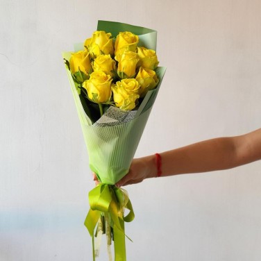 Букет из 9 желтых роз Солнечное утро
