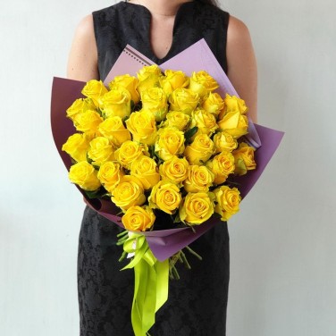 Букет из желтых роз Благополучие