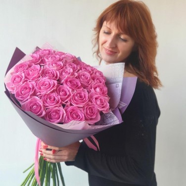Букет из 35 розовых роз Аромат