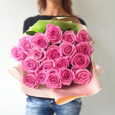Букет из 19 розовых роз Моей сладкой