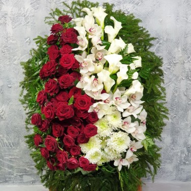 Траурный венок на ножке 150 см