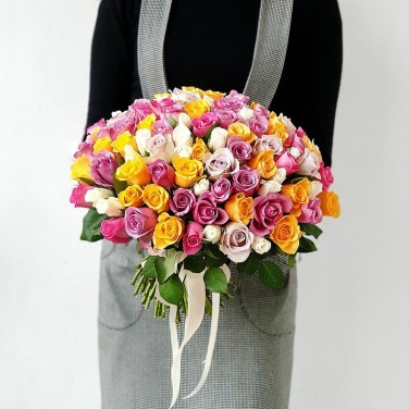 Букет из 101 кенийской розы