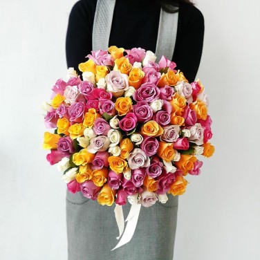 Букет из 101 кенийской розы