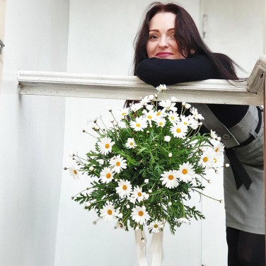 Букет белых ромашек