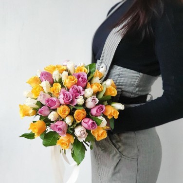 Букет из 51 маленькой розы