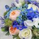 Букет невесты из гортензии и пионовидных роз