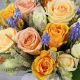 Букет невесты из роз, мускарей Пшеничная Свадьба
