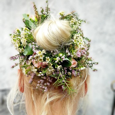 Венок для невесты или подружек невесты из эрики