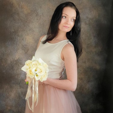 Букет невесты из белых калл и роз Сплетение вечности