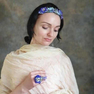 Кольцо из живых цветов для невесты или подружек невесты