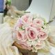 Свадебный букет невесты из пионовидных роз и бовардии Нежная Ева