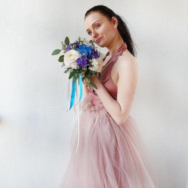 Букет невесты из гортензии, ранункулюсов и зелени