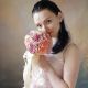 Букет невесты из пионовидной розы и кремовой гвоздики - Итальянский бисквит