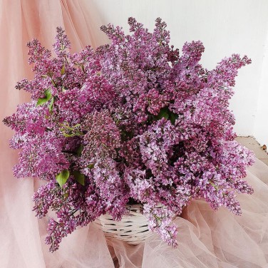 Шикарная корзина с сиренью - Волшебство в твоих руках