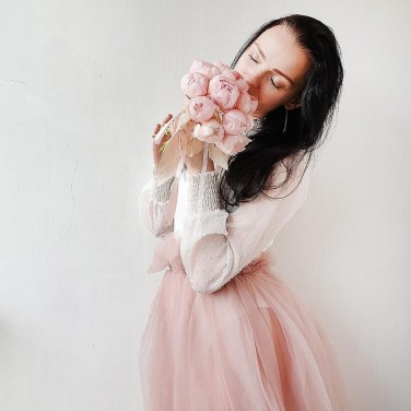 Букет невесты из розовых пионов - Страстная Нежность