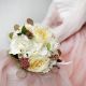 Свадебный букет из роз, скимии и гортензии - Кремовое настроение